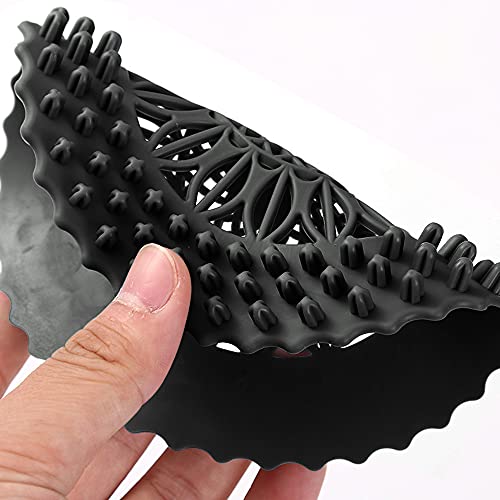 Colador para drenaje atrapa cabello de silicona negro 2 piezas miniatura 5