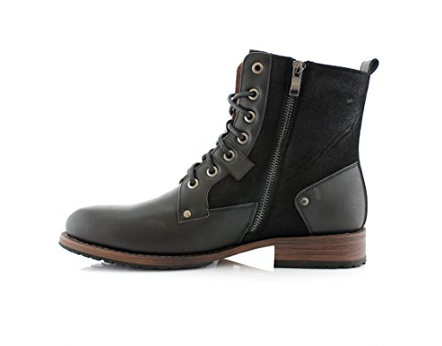 Image of Polar Fox Men's Casual Cap-Toe Ankle Boot Collection | Lace-Up Work, Combat, and Chukka Styles