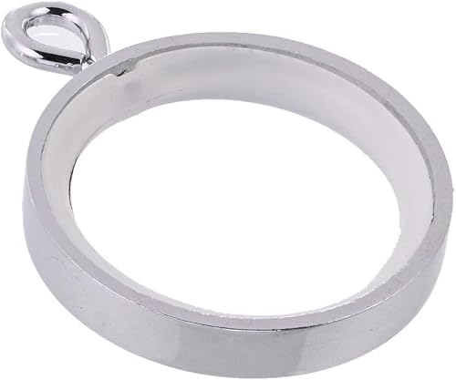 Lister Cartwright Polished Chrome(Premium Rings With Insert) 28Mm Curtain Rings Polished Chrome Metal (Premium Rings With Insert(10X Curtain Rings))