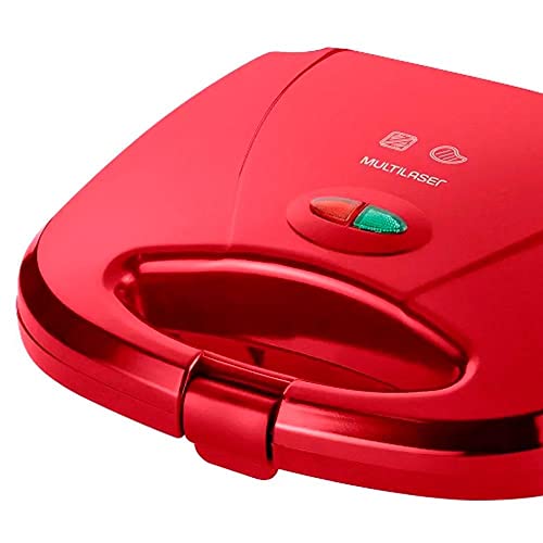 Sanduicheira e Mini Grill Multilaser Gourmet 127V 750W Vermelha - CE148