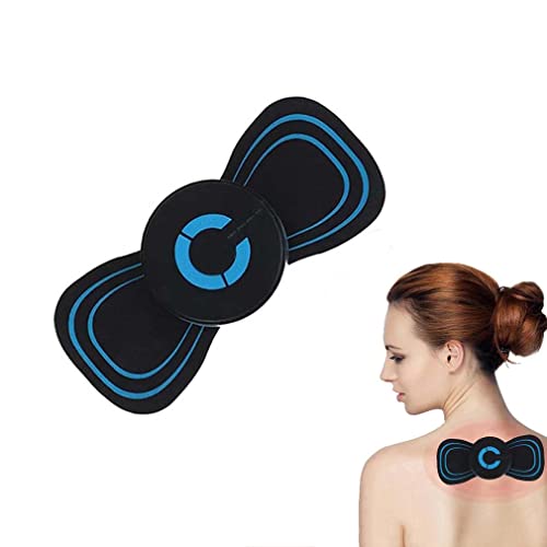 Tragbares elektrisches Nackenmassagegerät,Automatischer Massageverstärker,Elektromagnetische Welle Beinmassagegerät, USB Mini Zervikal Massagegerät,Tragbares EMS Schulter Nackenmassage Pad für Rücken Cover