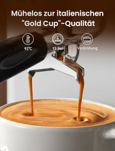 Neretva Sichtbares Manometer Espressomaschine Edelstahl, inkl. Barista Kit – Ansicht 4