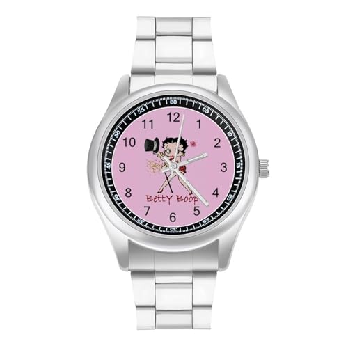 腕時計 ベティちゃん ベティブープ レディース メンズ ビジネスうで時計 うで時計 Watch シンプルな文字盤 合金製 大きな文字盤 おしゃれ 紳士 人気 薄型 が見やすい ステンレスバンド ビジネス カジュアル シンプル 男女兼用 贈り物