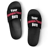 Custom Slides Sandals Personalized Slides Customized Your Name Photo Design Sandals Customized Shoes for Women Men Casual Sandal Shoes Comfort Personalized Bathroom Shower Shoes Indoor Slides