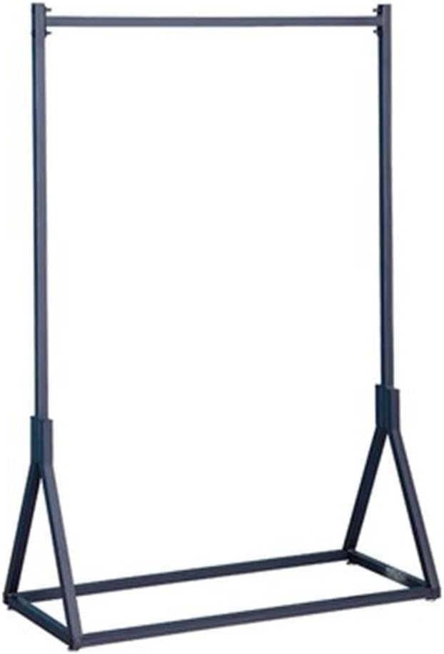 Clothing Display Rack - Iron Art Floor Stand, Simple Clothes Hanger for Men & Women, Retail Store Showcase, Black, 150x40x170cm, Stylish Garment Organizer