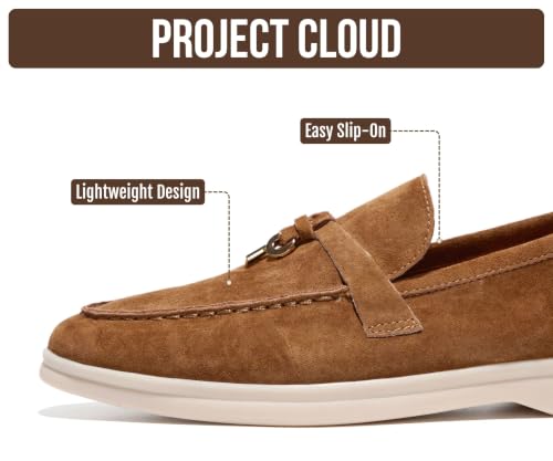 Image of Project Cloud 100% Genuine Leather Slip-on Casual Loafers for Women