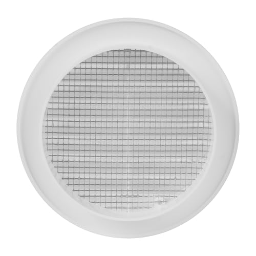 Miniatura 9 de Repa Market Paquete De 2 Cubiertas De Ventilación Blancas De 90 Mm Con Pantalla De Malla Rejilla De Ventilación De Plástico Soffit Rejilla De Ventilación Para Conductos De Pared Interiores Y