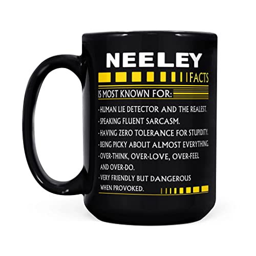 Neeley Name Gift - Neeley Facts - Black Mug 11oz