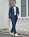 COOFANDY Men's Two Piece Suit Set Fashion Casual Suits Stretch Blazer and Pants Set Slim Fit Elegant Tuxedos Blue