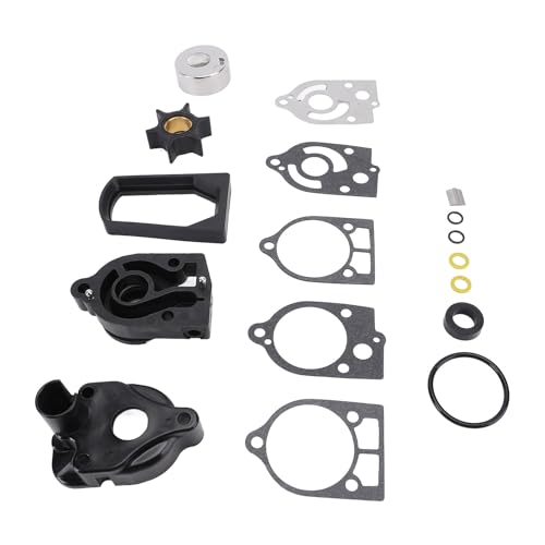 RiToEasysports Kit Impeller de 17 Piezas con Juego Completo para Reparación de Motor Fuera Borda de 40, 50, 60, Alta Compatibilidad para 30, 35, 45, 65, Kit Profesional de Reparación de Bomba Marina
