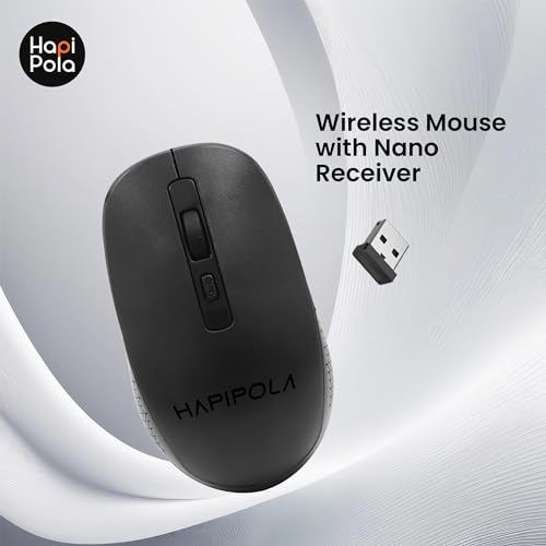 Image of HAPIPOLA Combo 1 MASTERLINE Wireless CHICKLET Keyboard and Mouse Set | 2.4 Ghz Plug-and-Play Simplicity Slim Keystrokes Full Size Silent Mouse and Keyboard
