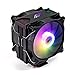Noua Numb PRO ADD-RGB Dissipatore per CPU 4 Heatpipes TDP 120W con 2 Ventole PWM da 120 mm Addressable 5V 3-Pin Compatibile per CPU Intel 1200 1155 1151 1150 1366 e AMD AM4 AM3+ AM3 AM2+ AM2