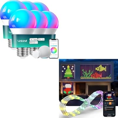 Linkind Smart Light Bulbs with Remote & Smart Curtain Lights