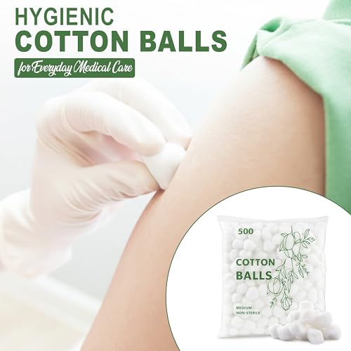 image for Perfectware Medium Size Cotton Balls – Soft, Absorbent, Non-Sterile 