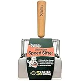 Cat Litter Scoop, Metal Litter Scooper – 5X Faster No-Shake Sifting Design, Stainless Steel Litter Scoop with Holder, Reduces Dust & Waste – Sprinkle & Sweep
