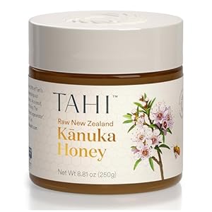 Tahi Kanuka Honey New Zealand – 100% Certified Non-GMO and Glyphosate-Free – Natural Sweetener and Healthy Superfood – White Tea Tree Pure Honey – 8.81oz