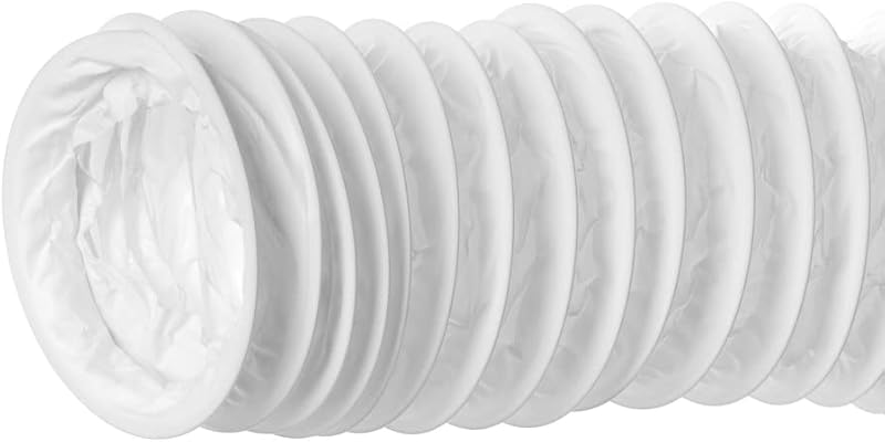 EUROPLAST 100mm PVC Elszívó Cső 1m Légkondicionálóhoz Szárítógéphez Páraelszívóhoz