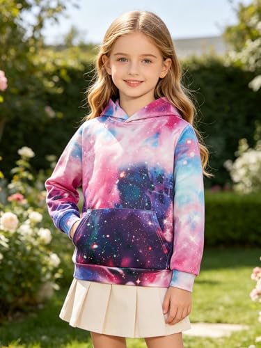 Image of uideazone Teen Girl Sweatshirt Hoody Hoodies Hooded Pullover with Pockets 4-14 Years