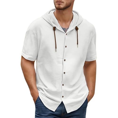 Chemise à manches courtes homme respirante couleur unie boutonnée été
