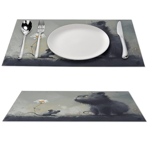 Set de table chat antidérapant pour cuisine et terrasse