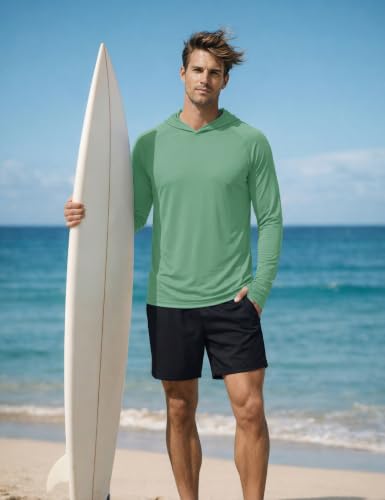 Image of KEFITEVD Men's Sun Hoodie Long Sleeve Fishing UPF 50+ SPF Quick Dry Shirts