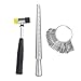 YaeTek Jewelers Rubber Hammer Metal Ring Mandrel Sizer Finger Size Gauge Set of 37 Pieces Jewelry Making Tools Kit with Mallet for Jewelry Making Measuring Sizing