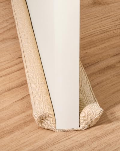 Praknu Boudin de Porte de 70 à 100cm Tissu Lavable - Économie d'Énergie - Non Adapté aux Moquettes - Comprend Un Sac de Rangement - Beige