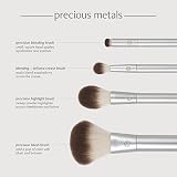 EcoTools Zestaw pędzli do makijażu z metali szlachetnych do policzków i oczu, do cieni do powiek, różu i produktów w proszku, przyjazne dla środowiska, wolne od okrucieństwa pędzle do twarzy,