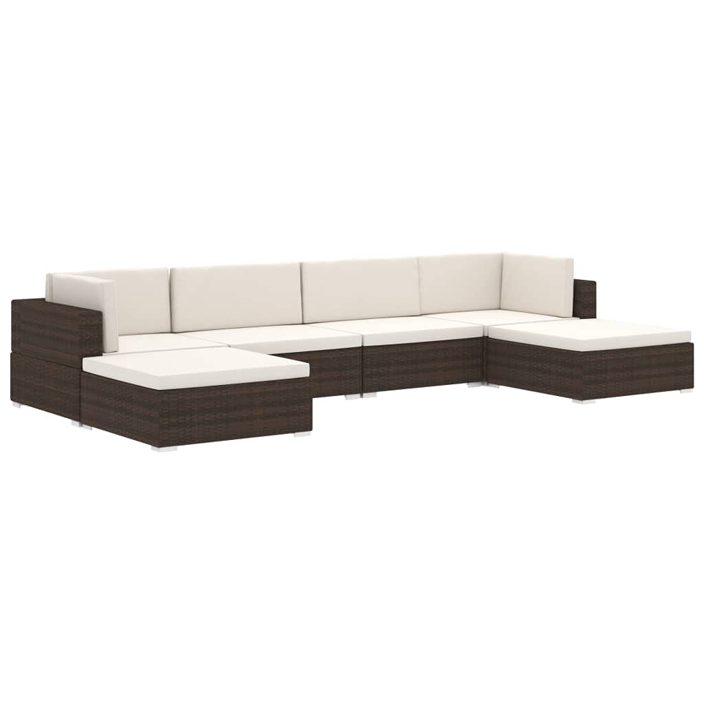 vidaXL Repose-Pied Sectionnel avec Coussin, Tabouret de Jardin, Chaise de Terrasse, Siège de Patio, Meuble d'Extérieur, Résine Tressée Noir