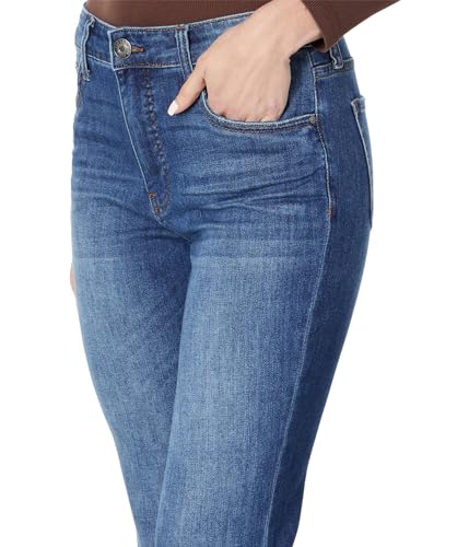 KUT from the Kloth Petite Kelsey High-Rise Fab AB Ankle Flare in Royal3