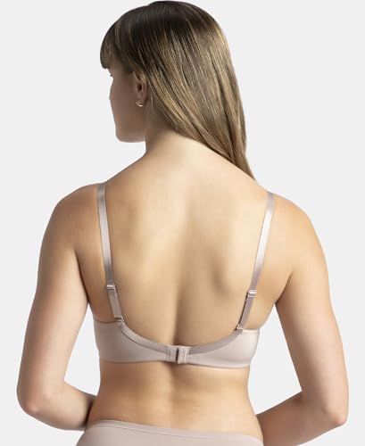 Image of Jockey 1816 Women Wirefree Padded Soft Touch Microfiber Elastane Stretch Full Coverage T-Shirt Bra with Lace Styling