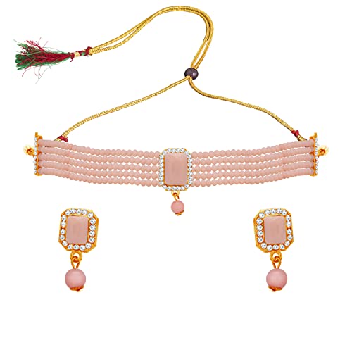 Image of Sukkhi Gold Plated Choker Necklace Set For Women