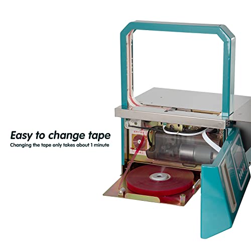Automatic Hot Melt Opp Tape Strapping Machine 10 Rolls Of Blue Film Tape #TOP4