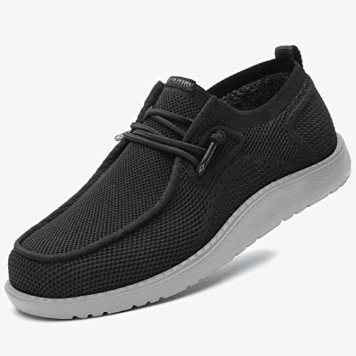 Image of Mens Wide Shoes Casual Slip On Shoes for Men - Men Loafers Wide Comfortable Boat Shoes with Arch Support