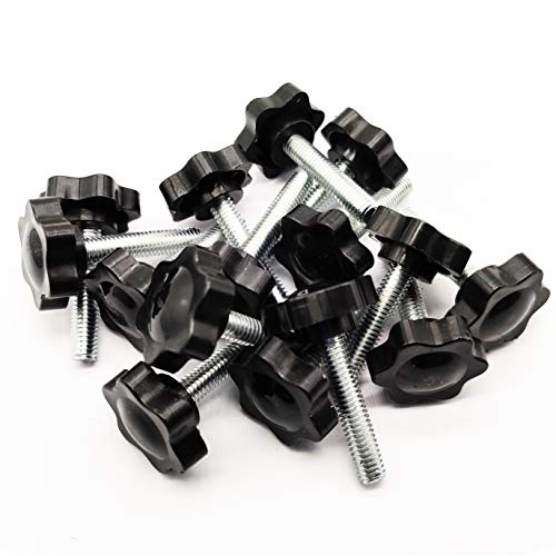 NACX M6 x 30mm Clamping Knob, Thumb Screw & Star Knob Hand Tightening Screw, 15Pcs