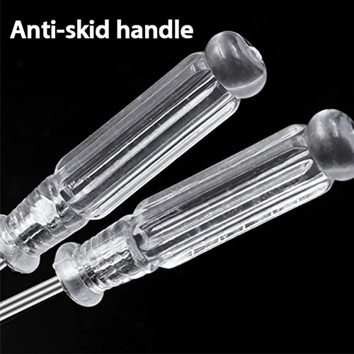 Guaber Slotted/Phillips Screwdriver With Clear Plastic Handle Cross-Head Screwdriver 3.0Mm Screwdriver Carbon Steel Blade Mini Screwdriver Set For Electronics #TOP5