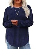 Eytino Womens Plus Size Tops,3X Navy Blue