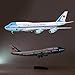 1/150 Scale Diecast Airplane US Airlines Boeing 747 Air Force Planes Model 18.5â€Aircraft Model with Landing Gear Voice Control Cabin Light Aircraft Model for Collection