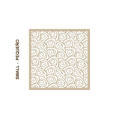 Stencil Wall Geometrico 020 Floral. Approximate size: Exterior of Stencil: 50 x 50 cm (19,7 x 19,7 inch) Measurement of Design: 48 x 48 cm (18,9 x 18,9 inch) - Image 2