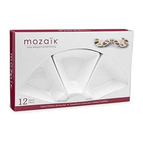 Mozaik Premium Plastic Entertaining and Tapas Set, 12 pieces Cover
