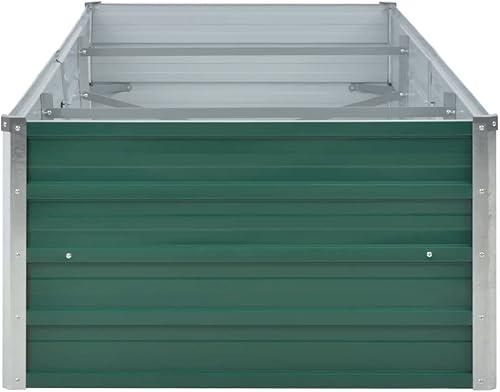 Miniatura 33 de Cama elevada de acero galvanizado, maceta elevada para jardín, para exteriores, perfecta para verduras, flores, hierbas, plantas, 39.4 x 15.7 x 17.7