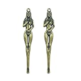 LOPURO Mini Spoon, 2Pcs Tiny Spoons Mini Shovel Spoon Vintage Scoops Pendant Necklace Charms for Women