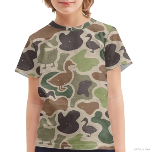 Image of Renewold Kids Novelty T-Shirt for Girls Boys Short Sleeve Crewneck Summer Tee Soft Breathable Graphic Shirt for Age 2-16