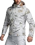CQR Men's Fleece Lined Tactical Softshell Jackets, Lightweight Water Resistant Hunting Hiking Jacket, Winter Outdoor Jacket, Operator Print Jacket Winter Hunting Camo, Medium