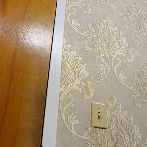 Gw1012 Grace & Gardenia Cream & Pale Gold Damask Peel & Stick Wallpaper #TOP4