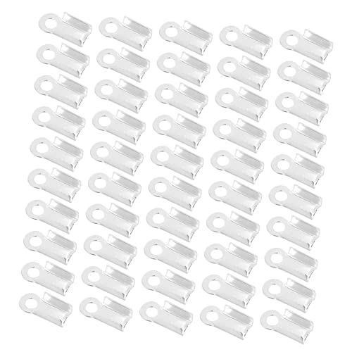 Uonlytech Essential Jewelry Making Kit 500pcs Ribbon Clamps Cord Ends Clamps for DIY Leather Ropes Bracelets
