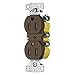 Bryant Electric RR15SWRTR Electrical Receptacle, Outlet, Brown