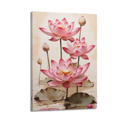 Impression dart moderne fleur de lotus grand poster zen de chambre 50 x 75 cm