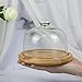 KVMORZE Glass Dessert Dome with Base, Mini Decorative Cake Tray with Glass Dome Cover, 5.9