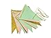 Waner Vintage Style Triangle Flags Bunting Banner Cute Pennants for Wedding Birthday Baby Shower Party Banners (10 feet) (Mint Green, Yellow Gold, Peach Pink)